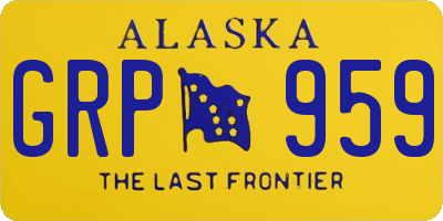 AK license plate GRP959