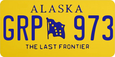 AK license plate GRP973