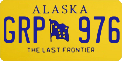 AK license plate GRP976