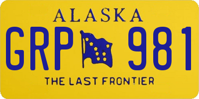 AK license plate GRP981