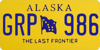 AK license plate GRP986
