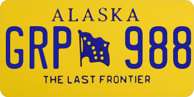 AK license plate GRP988