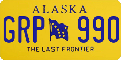 AK license plate GRP990
