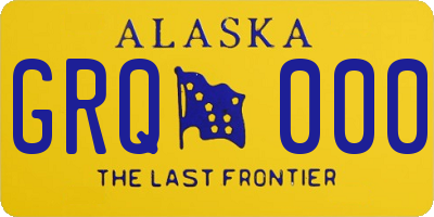 AK license plate GRQ000