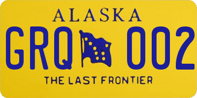 AK license plate GRQ002