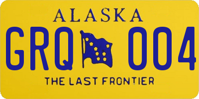 AK license plate GRQ004