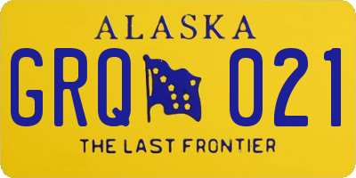 AK license plate GRQ021