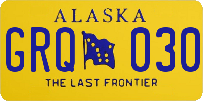 AK license plate GRQ030