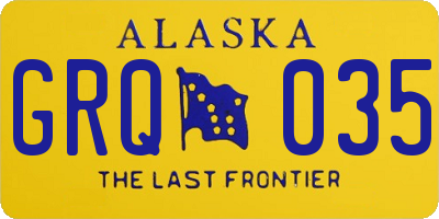 AK license plate GRQ035