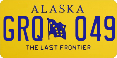 AK license plate GRQ049