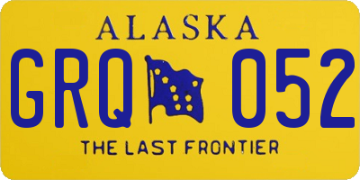 AK license plate GRQ052
