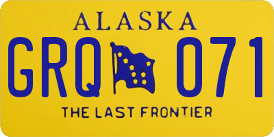 AK license plate GRQ071