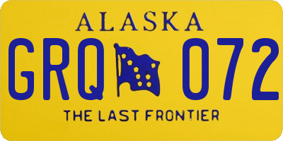 AK license plate GRQ072