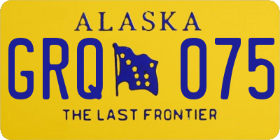 AK license plate GRQ075