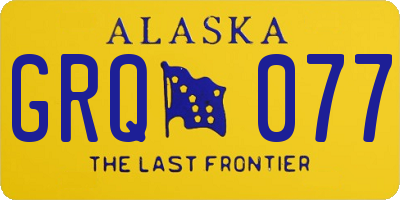 AK license plate GRQ077