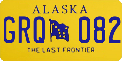 AK license plate GRQ082