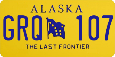 AK license plate GRQ107