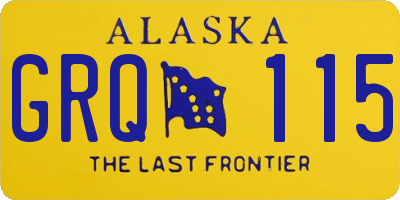 AK license plate GRQ115