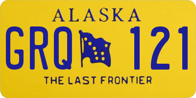 AK license plate GRQ121
