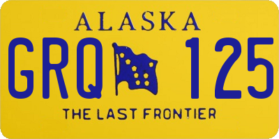 AK license plate GRQ125