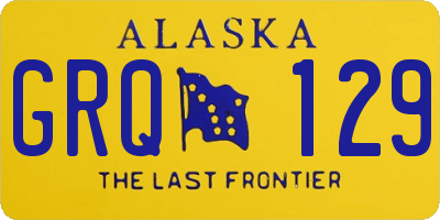AK license plate GRQ129