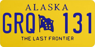 AK license plate GRQ131
