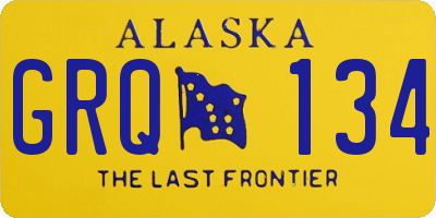 AK license plate GRQ134