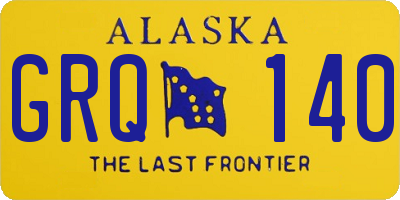 AK license plate GRQ140