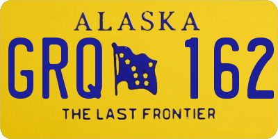 AK license plate GRQ162