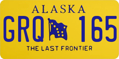 AK license plate GRQ165