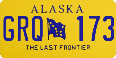AK license plate GRQ173
