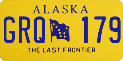 AK license plate GRQ179