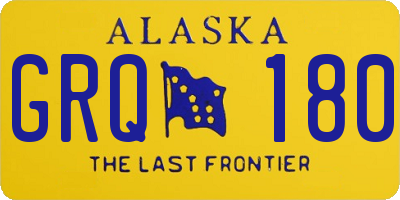 AK license plate GRQ180