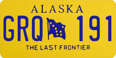 AK license plate GRQ191