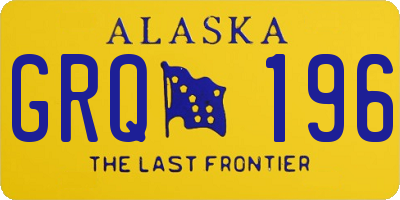 AK license plate GRQ196