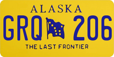 AK license plate GRQ206