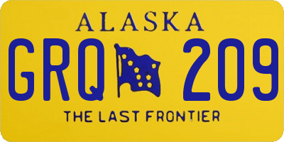 AK license plate GRQ209