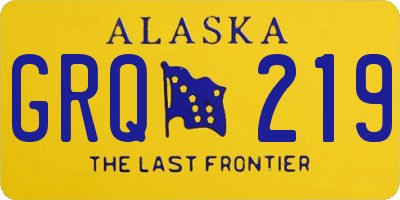 AK license plate GRQ219