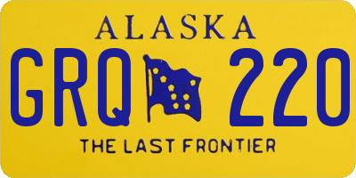 AK license plate GRQ220