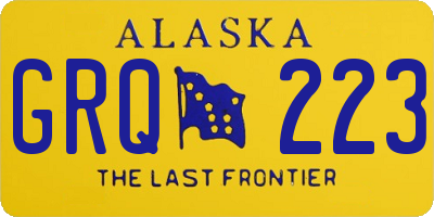 AK license plate GRQ223