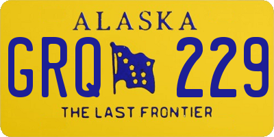 AK license plate GRQ229