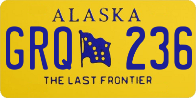 AK license plate GRQ236