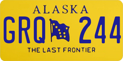 AK license plate GRQ244