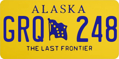 AK license plate GRQ248