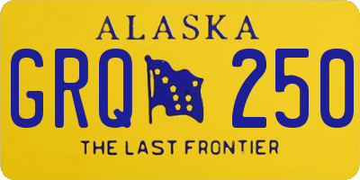 AK license plate GRQ250