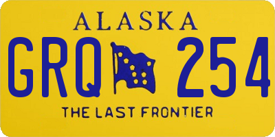 AK license plate GRQ254