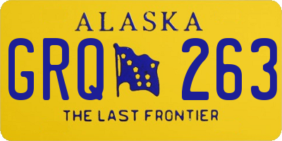 AK license plate GRQ263