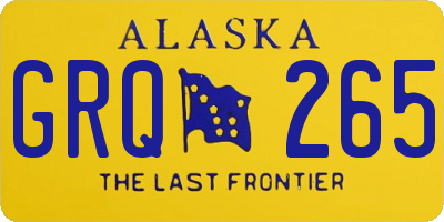 AK license plate GRQ265