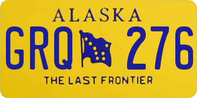 AK license plate GRQ276