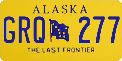 AK license plate GRQ277